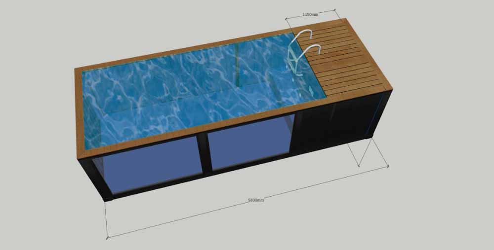 20 foot container pool designs